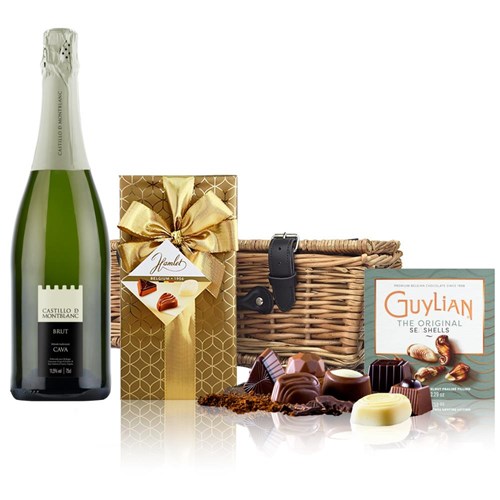Castillo de Mont-Blanc Cava 75cl And Chocolates Hamper